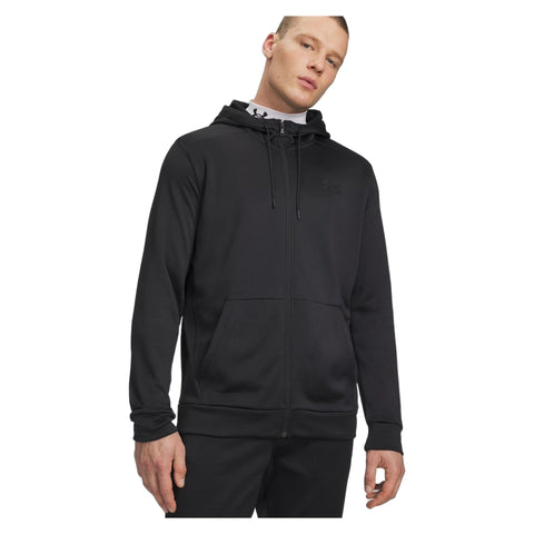 UA Armour Fleece FZ Hoodie Czarny