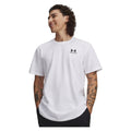 UA M Logo Emb Heavyweight SS White