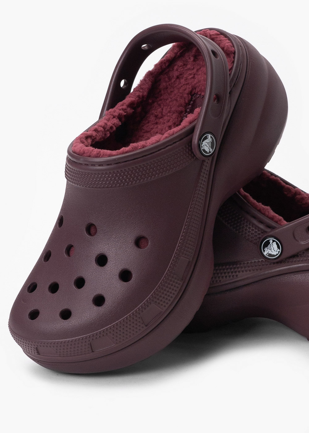 Klapki Damskie Crocs Classic Platform Lined Clog Wd Peeker