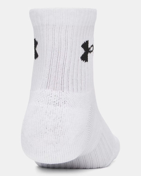 UA Performance Cotton 3P Crw White | Steel