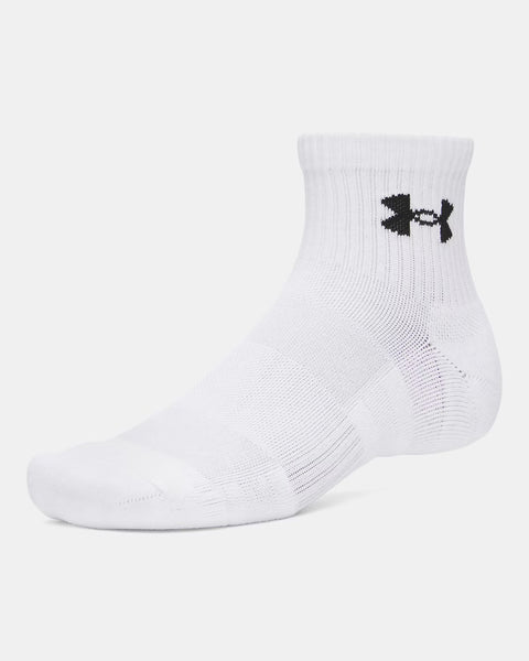 UA Performance Cotton 3P Crw White | Steel