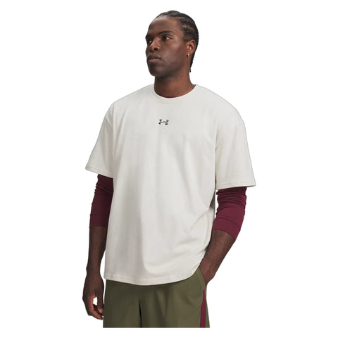 UA M HWT METAL LOGO SS