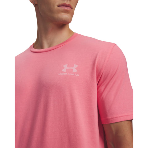 UA M Sportstyle LC SS Bittersweet Pink | White