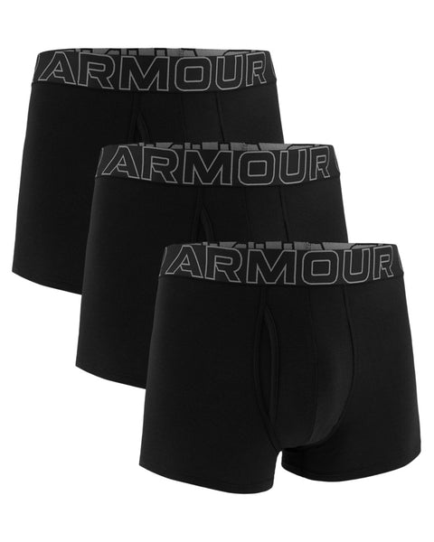 UA Performance Cotton Solid 3in 3PK Black