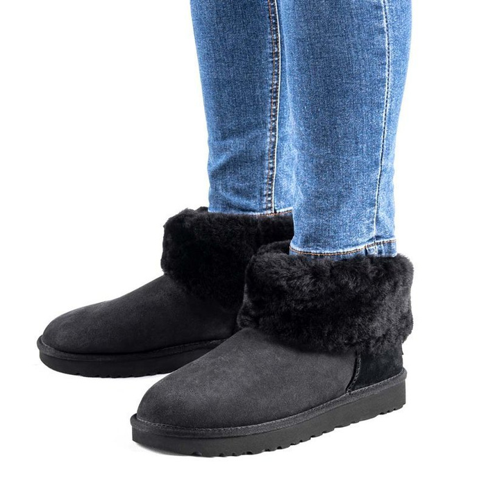 Buty zimowe damskie UGG W Classic Mini Fluff (1106757-BLK)