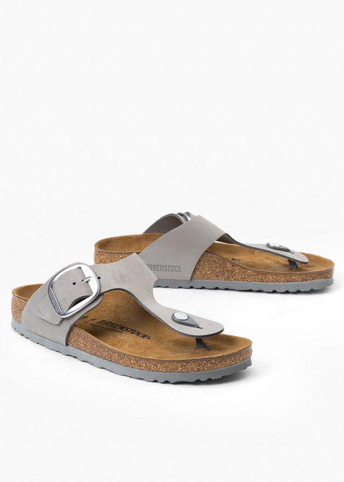 BIRKENSTOCK GIZEH BIG BUCKLE LENB 1022205 - Japonki Damskie - Szary