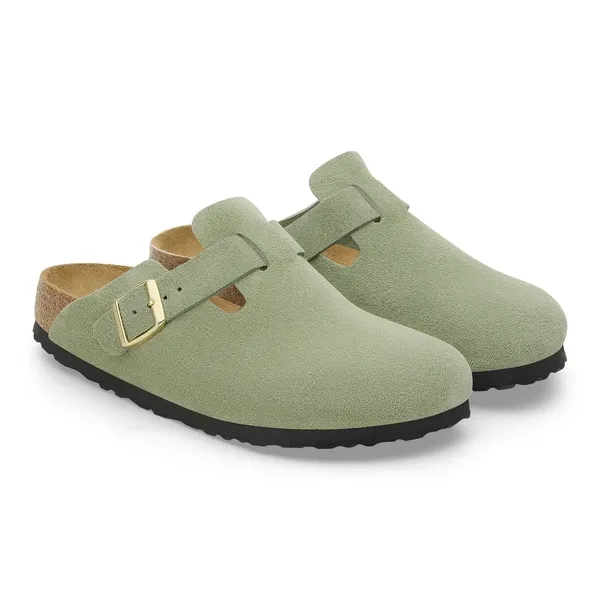 BIRKENSTOCK Boston Soft Footbed Suede Leathe Klapki damskie