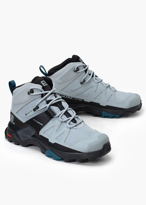 SALOMON X ULTRA 4 MID WIDE GTX W L41687200 - Obuwie trekkingowe Damskie - Niebieski