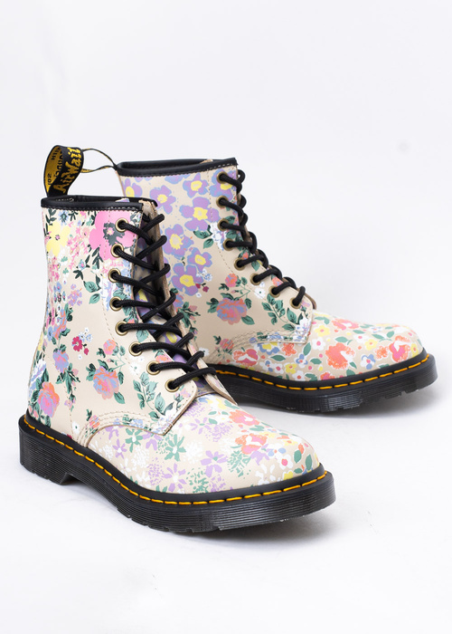 Glany damskie DR. MARTENS 1460 Parchment Beige Floral Mash Up