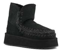 MOU Platform boot suede Śniegowce damskie
