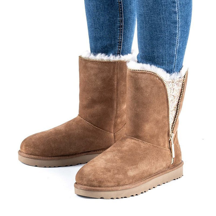 Buty zimowe damskie UGG W Classic Zip Boot (1103764-CHE)