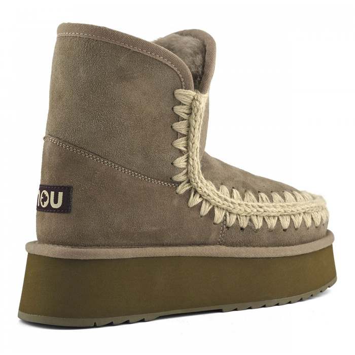MOU Platform boot suede Śniegowce damskie