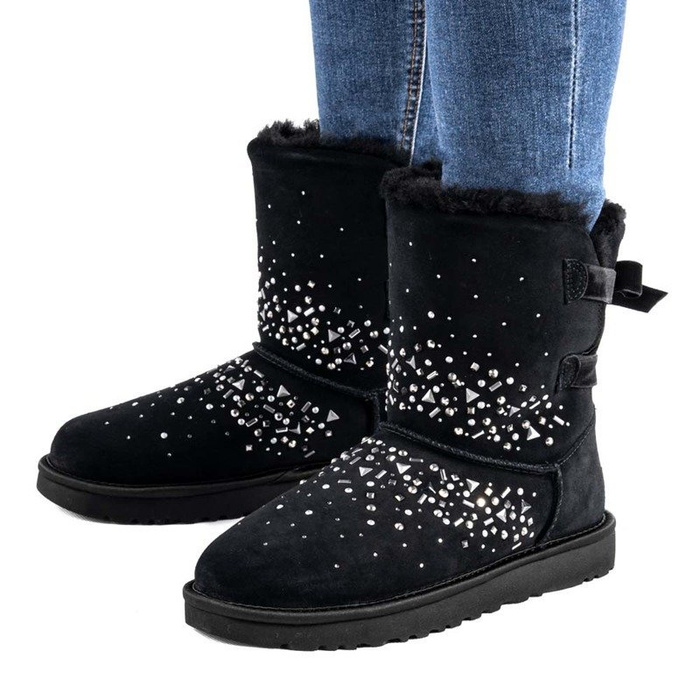 Buty zimowe damskie UGG W Classic Galaxy Bling Short (1103798-BLK)