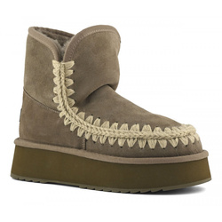 MOU Platform boot suede Śniegowce damskie