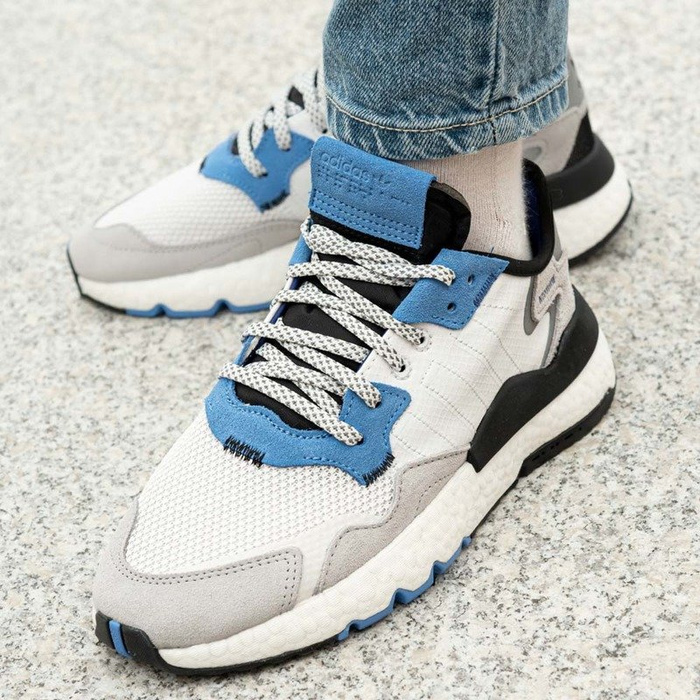 Buty sportowe białe Adidas Nite Jogger J EE6440