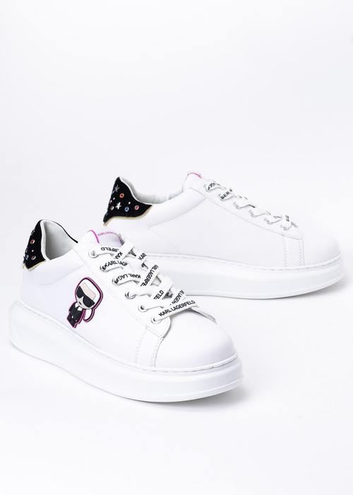 KARL LAGERFELD KAPRI IKON RHINESTONE TAB KL62547-011 - Sneakersy Damskie - Biały