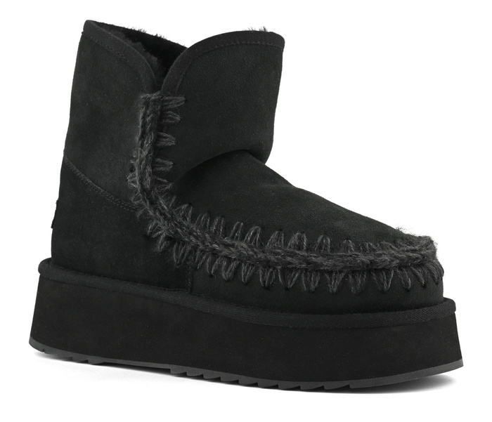 MOU Platform boot suede Śniegowce damskie