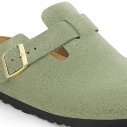 BIRKENSTOCK Boston Soft Footbed Suede Leathe Klapki damskie
