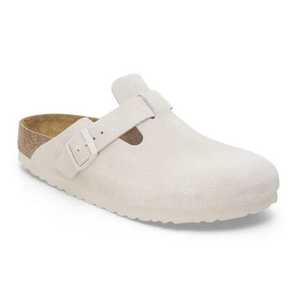BIRKENSTOCK Boston Soft Footbed Suede Leathe Klapki damskie