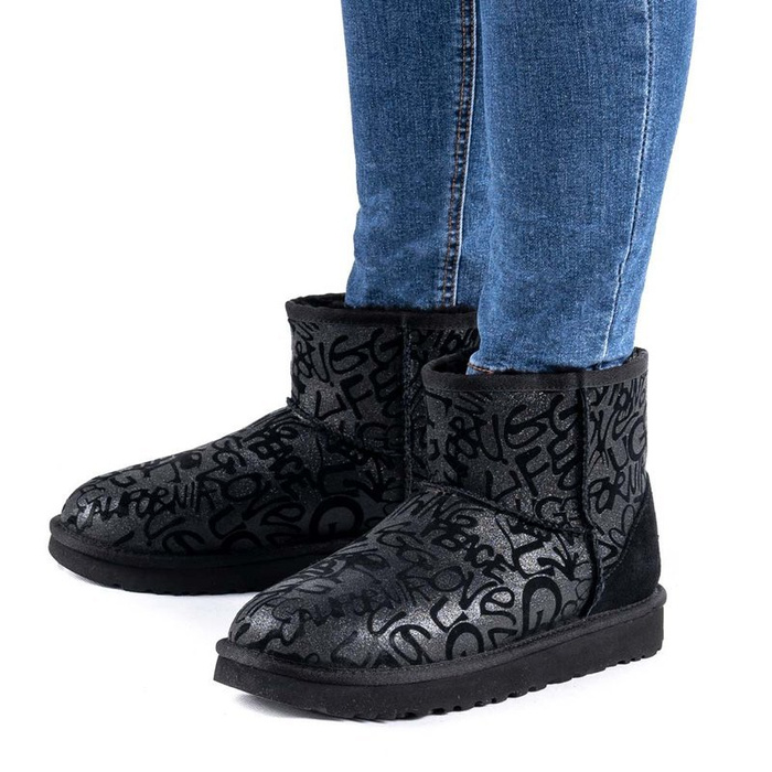 Buty zimowe damskie UGG W Classic Mini Fluff (1107034-BLK)