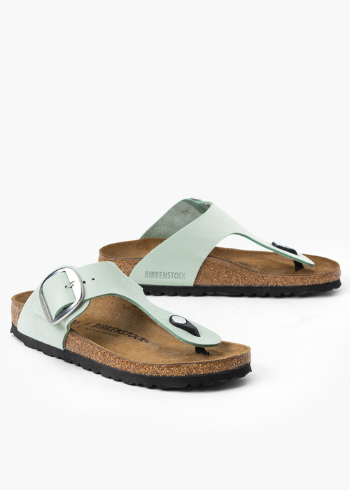 BIRKENSTOCK GIZEH BIG BUCKLE LENB 1024112 - Japonki Damskie - Zielony