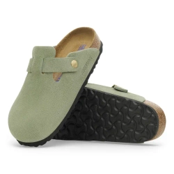 BIRKENSTOCK Boston Soft Footbed Suede Leathe Klapki damskie