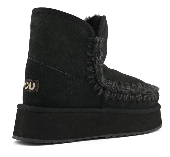 MOU Platform boot suede Śniegowce damskie