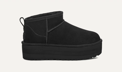 UGG W CLASSIC ULTRA MINI PLATFORM 1135092-BLK - Śniegowce Damskie - Czarny