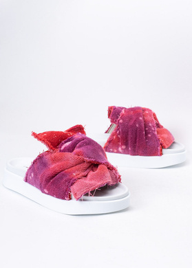 INUIKII JERSEY KNOT - Klapki Damskie - Czerwony