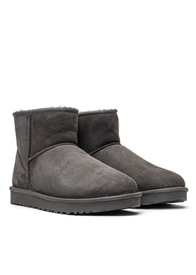 UGG W CLASSIC MINI II 1016222-GREY - Śniegowce Damskie - Szary
