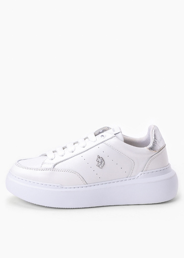 U.S. POLO ARTIDE001W/3L1-WHI Sneakersy damskie
