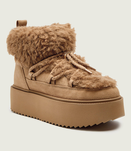 INUIKII TEDDY PLATFORM Śniegowce damskie