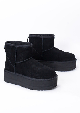UGG W CLASSIC MINI PLATFORM Buty zimowe damskie czarne
