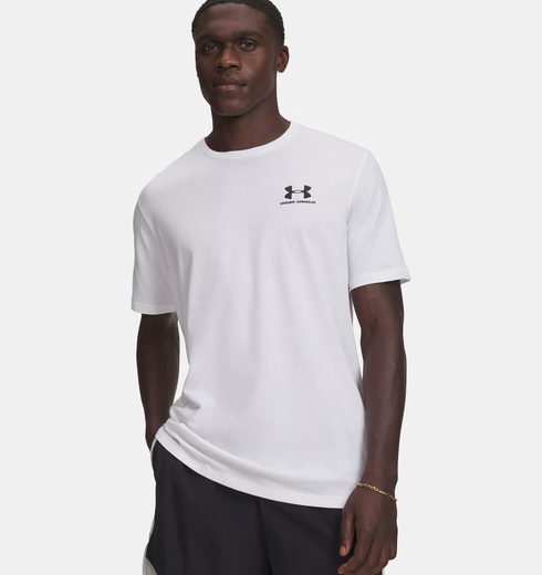 UNDER ARMOUR UA SPORTSTYLE LC SS 1326799-100 - Koszulka Męska - Biały