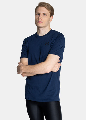 UNDER ARMOUR UA SPORTSTYLE LC SS 1326799-408 - Koszulka Męska - Granatowy