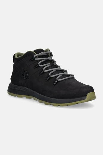 Timberland Sprint Trekker MID LACE UP SNEAKER BLACK NUBUCK Sneakersy męskie
