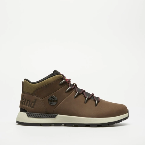 Timberland Sprint Trekker MID LACE UP SNEAKER DARK BROWN NUBUCK Sneakersy męskie