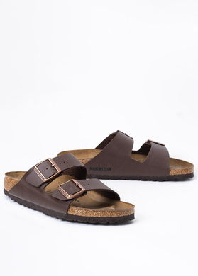BIRKENSTOCK ARIZONA BF DARK BROWN 51703 - Klapki Damskie - Brązowy