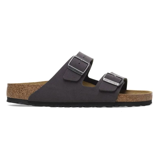 Birkenstock Arizona Birko-Flor Velvet Gray Klapki Unisex