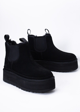 Sztyblety damskie czarne UGG W NEUMEL PLATFORM CHELSEA