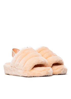 UGG FLUFF YEAH 1095119-SCLL - Kapcie Damskie - Pomarańczowy