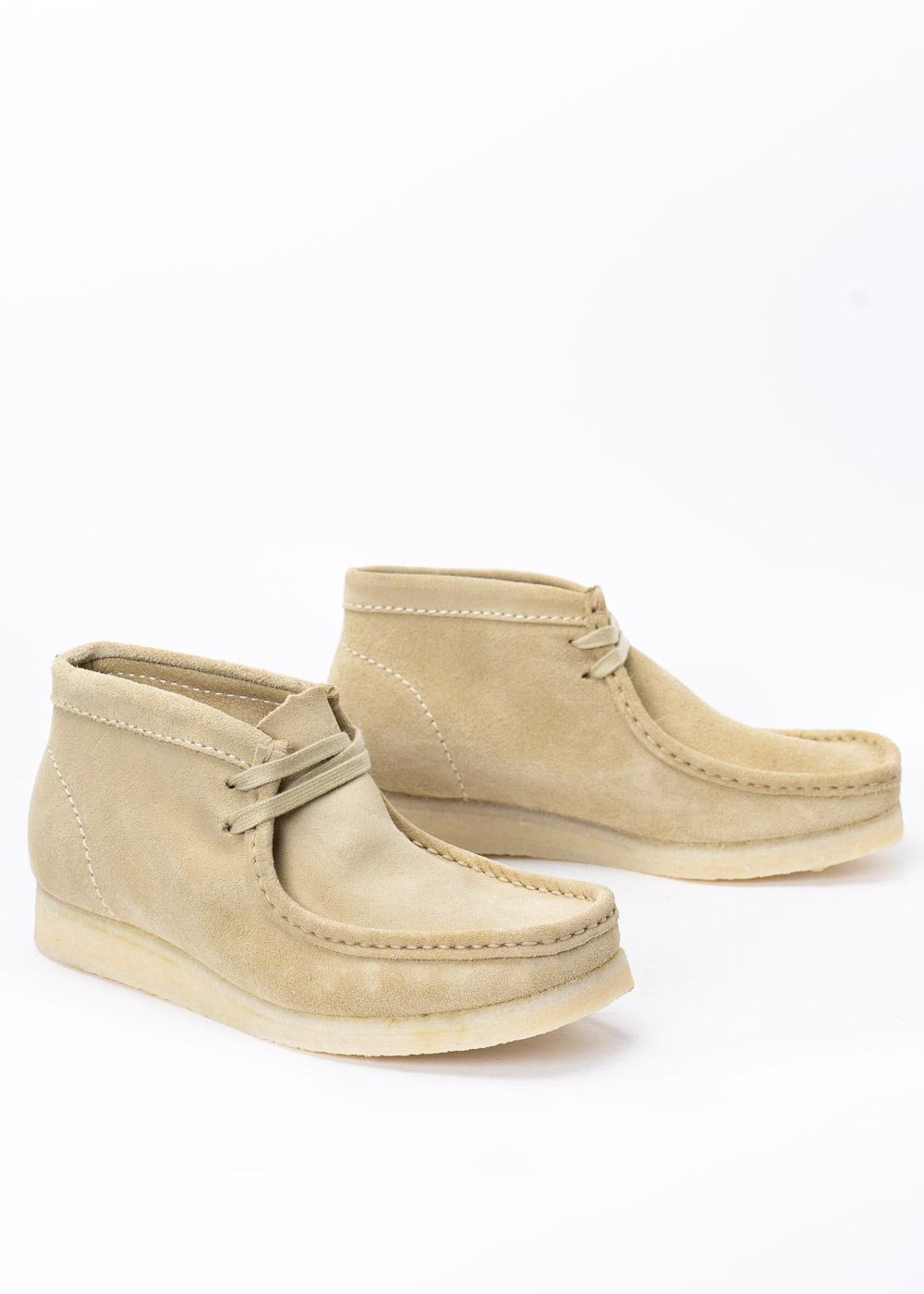 CLARKS WALLABEE BOOT. 26155520 - Trzewiki Damskie - Beżowy