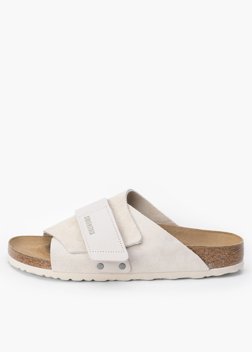 Klapki damskie BIRKENSTOCK KYOTO LENB/LEVE ANTIQUE WHITE